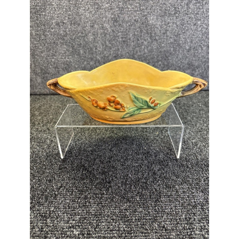 Vtg~Roseville Pottery Bowl~Bittersweet Console Bowl~827-8~1951
